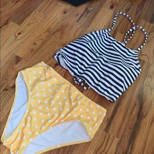 Romwe high waisted bathing suit